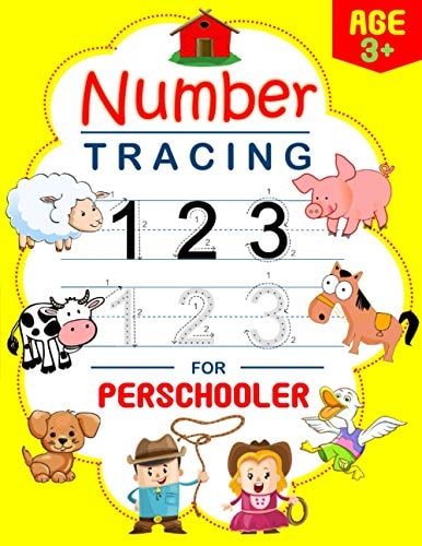 Number Tracing for Preschoolers Kindergarten and Kids Ages 3-5, Handwriting Activity Math Workbook for Toddlers, Beginner Learning Book with Number Tracing and Matching Activities, Learn Numbers 0 to 9, Learning the Easy Maths for Kids
