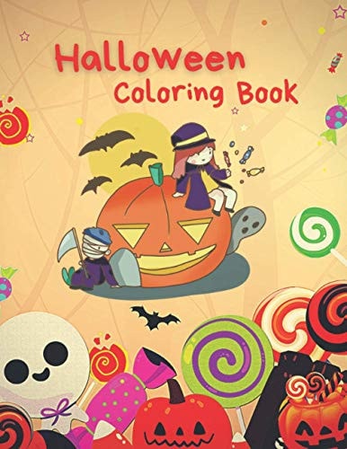 Halloween Coloring Book Best Halloween Gift For Kids.8.5 by 11 Inch Pages