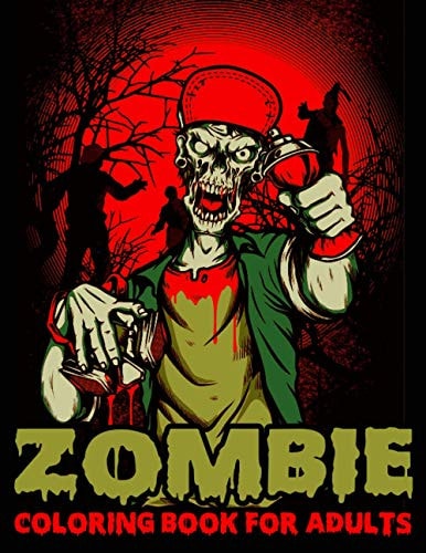 Zombie Coloring Book For Adults Horror Coloring Book for Stress Relief and Relaxation