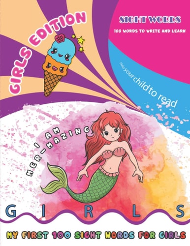Learn to Read Sight Words and Spelling Workbook and Phonics Words for Girls Ages 5-7 - High Frequency Words for Struggling Readers