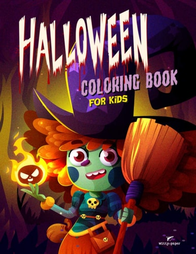 Halloween Coloring Book For Kids (8.5 X 11 Inches)