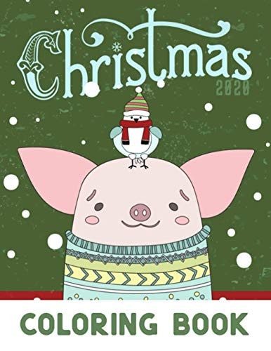 Christmas Coloring Book Cute Animals Wearing Sweaters, Fun Gnomes, And Holiday Chickadees and Penguins
