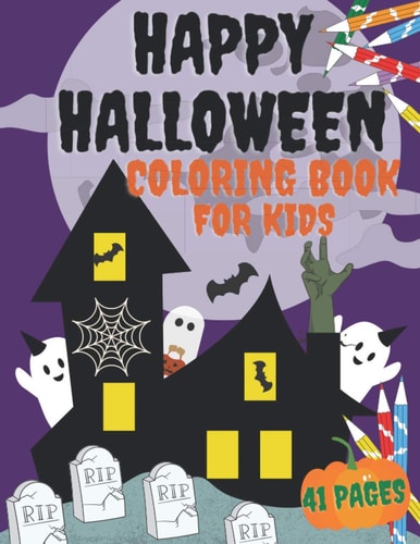 Happy Halloween Coloring Book For Kids Amazing Haloween Night Coloring Pages For Girls And Boys