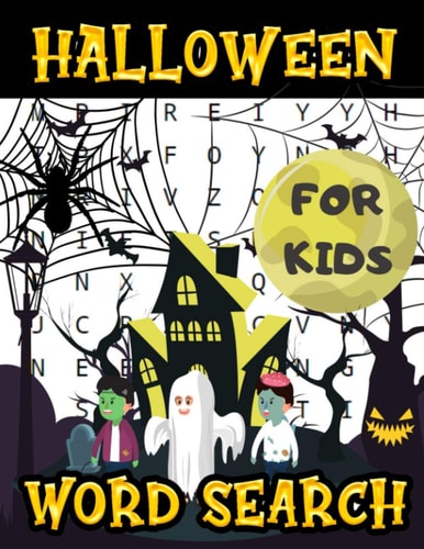 Halloween Word Search For Kids Puzzle Book For Kids Ages 4-8