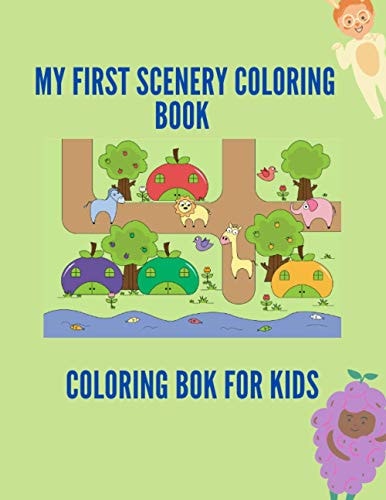 My First Scenery Coloring Book, Coloring Bok for Kids Large Print