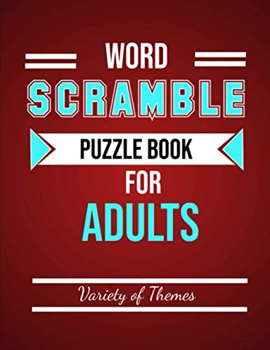 Word Scramble Puzzle Book for Adults Fun Activity Games for Adult Large Print, Jumble Word Games, Word Scramble for Adults & Seniors with Solutions