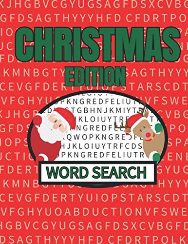 Christmas Edition Word Search 50 Large Print Xmas Themed Word Search Puzzles With Solutions For Kids And Adults