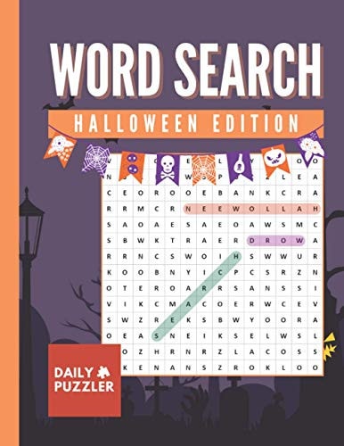 Halloween Word Search Large Print Word Search Book With 30 Fun Activities For Adults And Kids