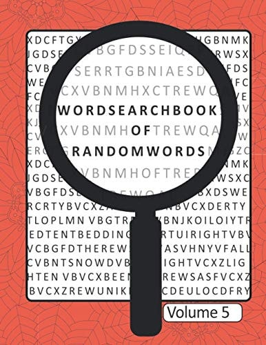 Word Search Book Of Random Words Volume 5 50 Word Search Puzzles With Solutions Skill Level Medium