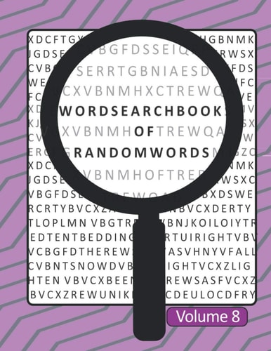 Word Search Book Of Random Words Volume 8 50 Word Search Puzzles With Solutions Skill Level Medium