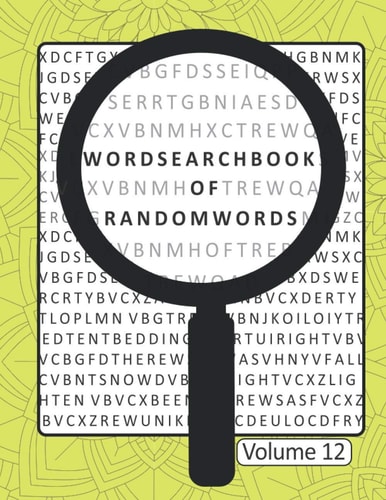 Word Search Book Of Random Words Volume 12 50 Word Search Puzzles With Solutions Skill Level Medium