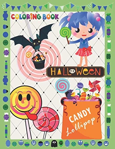 Halloween Candy Lollipop Coloring Book Hallocandy Awesome Lollipop Coloring Book For Kids, Boys & Girls
