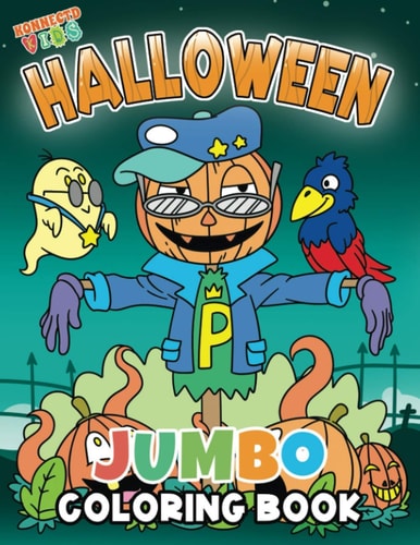 Jumbo Halloween Coloring Book for Kids Happy Halloween Coloring Book with 50 Coloring Pages