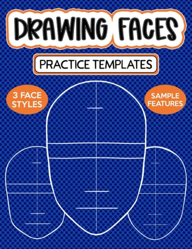 Drawing Faces Practice Templates Blank Face Shapes With Guidelines For Drawing Your Own Girls