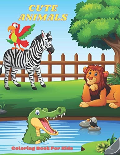 CUTE ANIMALS - Coloring Book For Kids