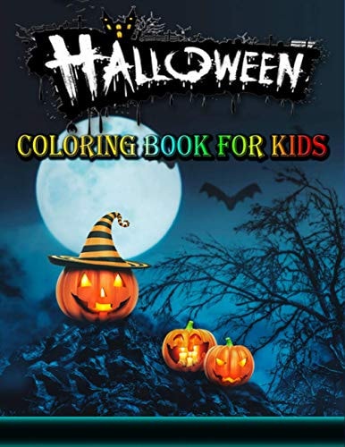 Halloween Coloring Book for Kids Cute Fall Coloring Book for Kids Ages 4-8, Spooky Coloring Designs