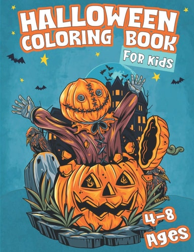 Halloween Coloring Book for Kids 4-8 Ages Creative Art Coloring Activity Book For Kids and Adults, Fun Halloween Illustrations To Color and Fight Boredom