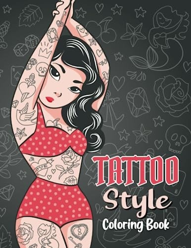 Tattoo Style Coloring Book Relaxing