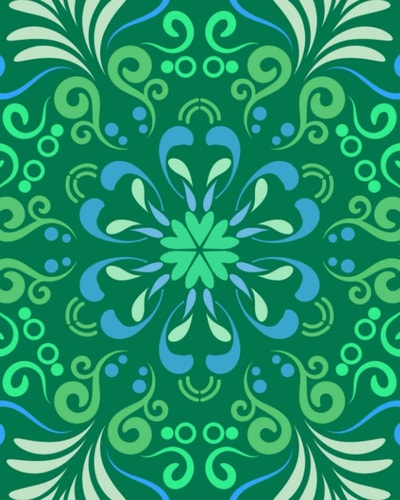 Mandala 2021 Daily Planner with Sudoku a Day Green Blue Bohemian Planning by Day Calendar Jan-Dec 2021