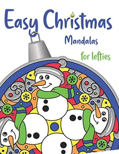 Easy Christmas Mandalas for Lefties To Color and Share with People You Love
