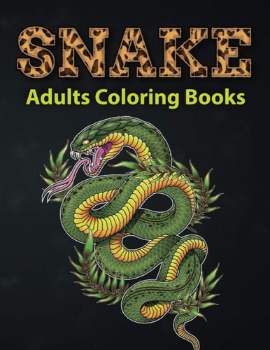 Snake Adults Coloring Books Reptiles And Amphibians Coloring Book A Unique Collection Of Coloring Pages