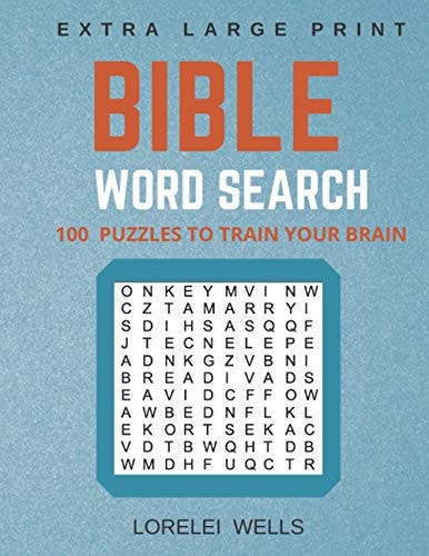 Bible Word Search 100 Extra Large Print Puzzles to Train Your Brain