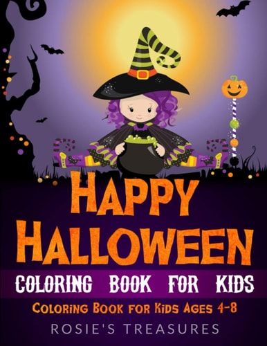 Happy Halloween Coloring Book For Kids Coloring Book for Kids Ages 4-8