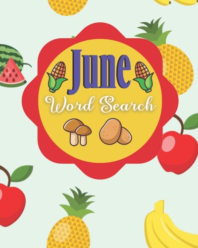 June Word Search Gift For All Gemini & Cancer Family Members Born In June Who Love Roses and Honeysuckle