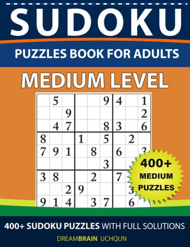 Sudoku Puzzles Book for Adults 400+ Medium Puzzles