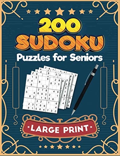 Sudoku Puzzle Book for Seniors 200 Large Print Hard Sudoku Puzzles - 250 Pages