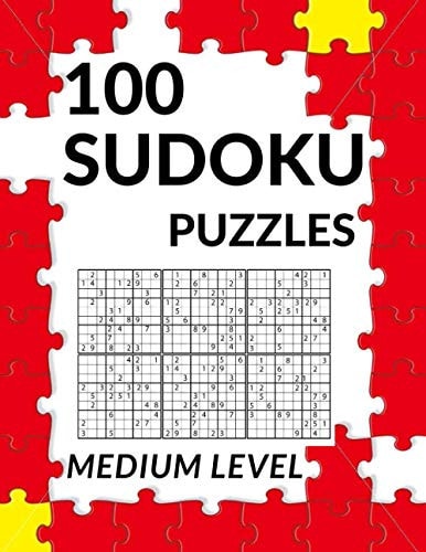 100 Sudoku Puzzles Medium Level Puzzle Book for Adults Size 8.5″ X 11″ for Brain Health and Training