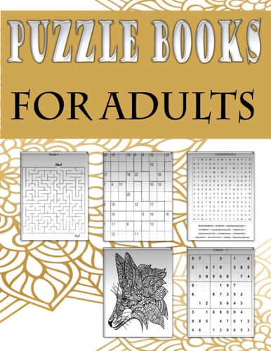 Puzzle Books for Adults Fun and Relaxing Activity Puzzle Book for Adults, Word Search, Sudoku, Mandala, Killer Sudoku and Mazes 8,5"x11"