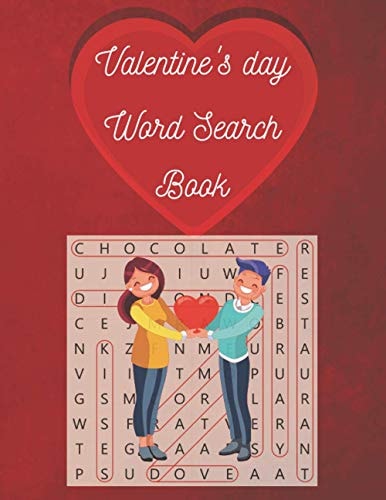 Valentine's Day Word Search Book Large Print / Valentine Word Searches / Gift for Girl and Women, Kids and Adults / "8,5x11" in