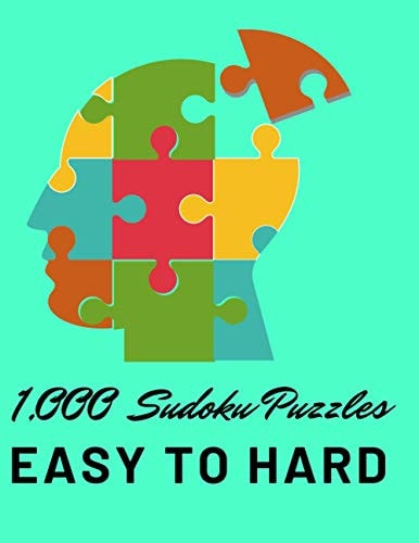 1,000 Sudoku Puzzles Easy to Hard Sudoku Puzzles Book for Adults with Solutions