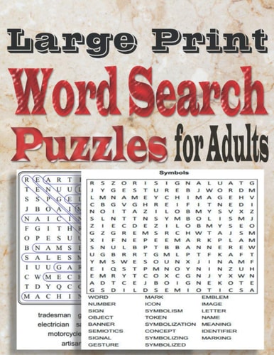 Large Print Word Search Puzzles for Adults Word Search Book with a Massive 100 Themed Puzzles to Enjoy