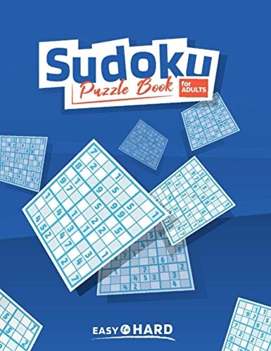 Sudoku Puzzle Book For Adults Easy to Hard Sudoku Activity Book with Over 1,000 Puzzles, 6 Puzzles Per Page With Bonus Expert and Insane Difficulty Puzzles