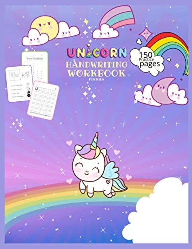Unicorn Handwriting Workbook for Kids Unicorn Handwriting Practice Paper Letter Tracing Workbook for Kids - Unicorn Letters Writing - Kindergarten Writing Paper - Printing Practice Handwriting Workbook With Coloring - Tracing Practice for Preschoolers