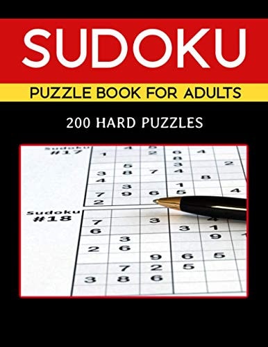 Sudoku Puzzle Book For Adults 200 Hard Puzzles Difficult Solved Sudoku Puzzles Book to Solve with Answers