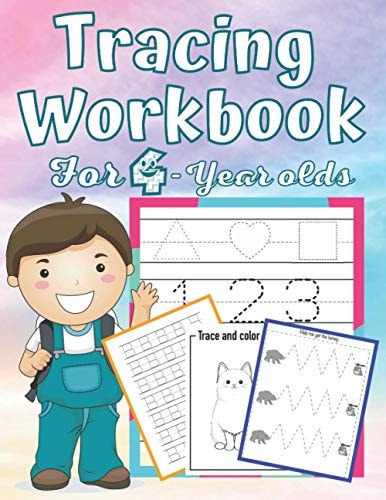 Tracing Workbook for 4 Year-Olds Learn to Trace Shapes Line Tracing ABC Letters Patterns Number Print and More. Preschool, Kindergarten and Kids 4-6