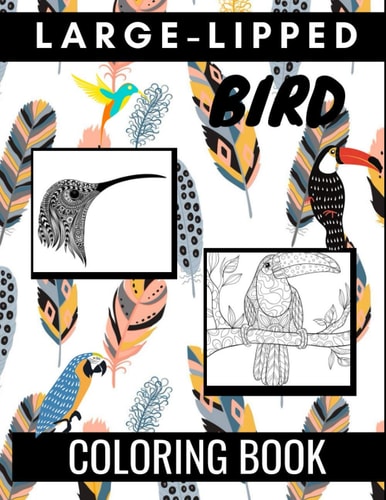 Large-Lipped Bird Coloring Book An Adult Coloring Book Featuring Fun and Relaxing Beautiful Bird Designs. (Fun Activity Coloring Book)