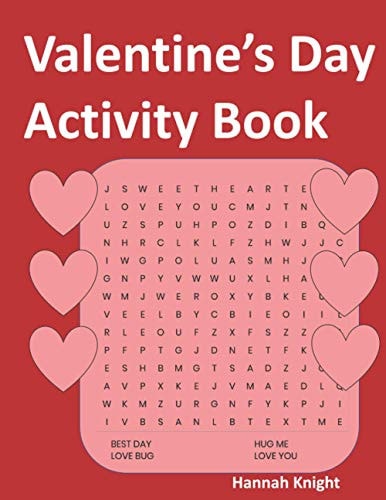 Valentine's Day Activity Book Black and White