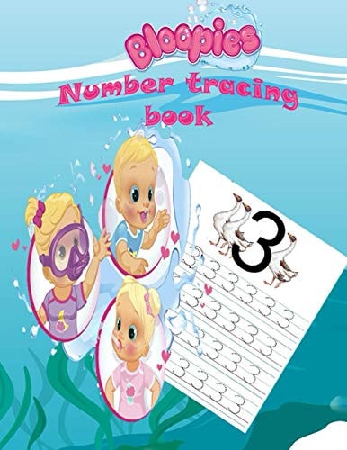 Bloopies Number Tracing Book Preschool, Pre K, Ages 3-5, Number Print Handwriting Book, Trace Numbers With Bloopies, Workbook For Kids, Girl and Boys Love's Bloopies