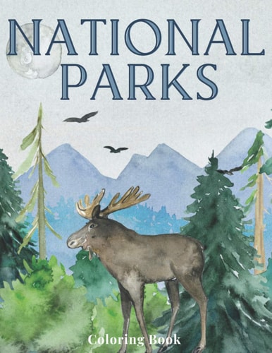 National Parks Coloring Book Beautiful Hand Drawn Illustrations of US National Parks Simple to Complex Drawings for All Levels of Colorists Relaxing Activity Book
