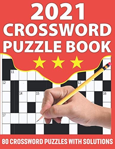 2021 Crossword Puzzle Book Crossword Puzzle Game Book To Challenge Your Brain with 80 Puzzles and Solution