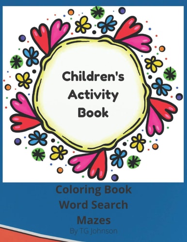 Children's Activity Book Coloring Book, Word Search, Mazes