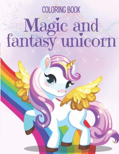 Coloring Book Magic and Fantasy Unicorn Kidscoloring Books