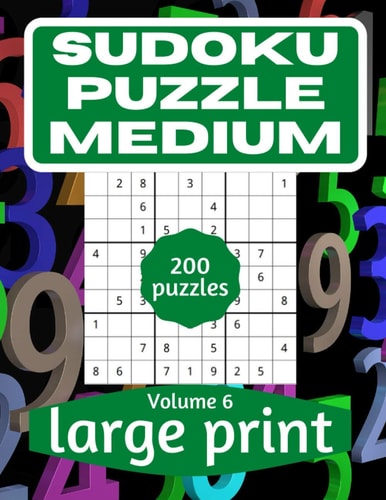 Sudoku Puzzle Medium Sudoku Puzzle Book for Everyone With Solution Vol 6