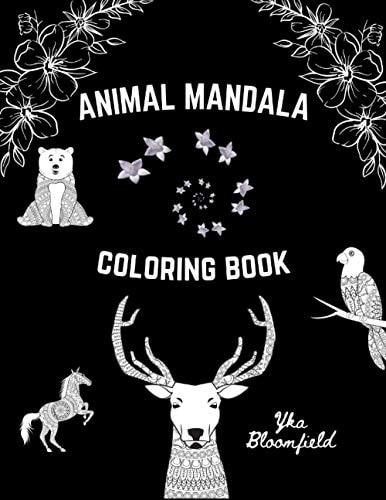Animal Mandala Coloring Book Adult Coloring Book Animals Mandala Design for Stress Relieving and Relaxation