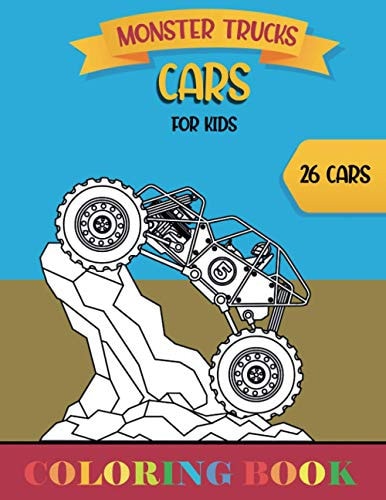 Coloring Book for Kids CARS - MONSTER TRUCKS (8.5 X 11)