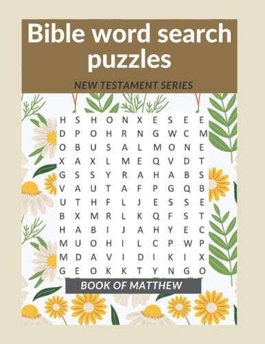 Bible Word Search Puzzles New Testament Series: Book of Matthew